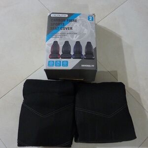 PICAUTO New UNIVERSAL Carbon Fibre Sports 2 Front Seat  Car Covers Set